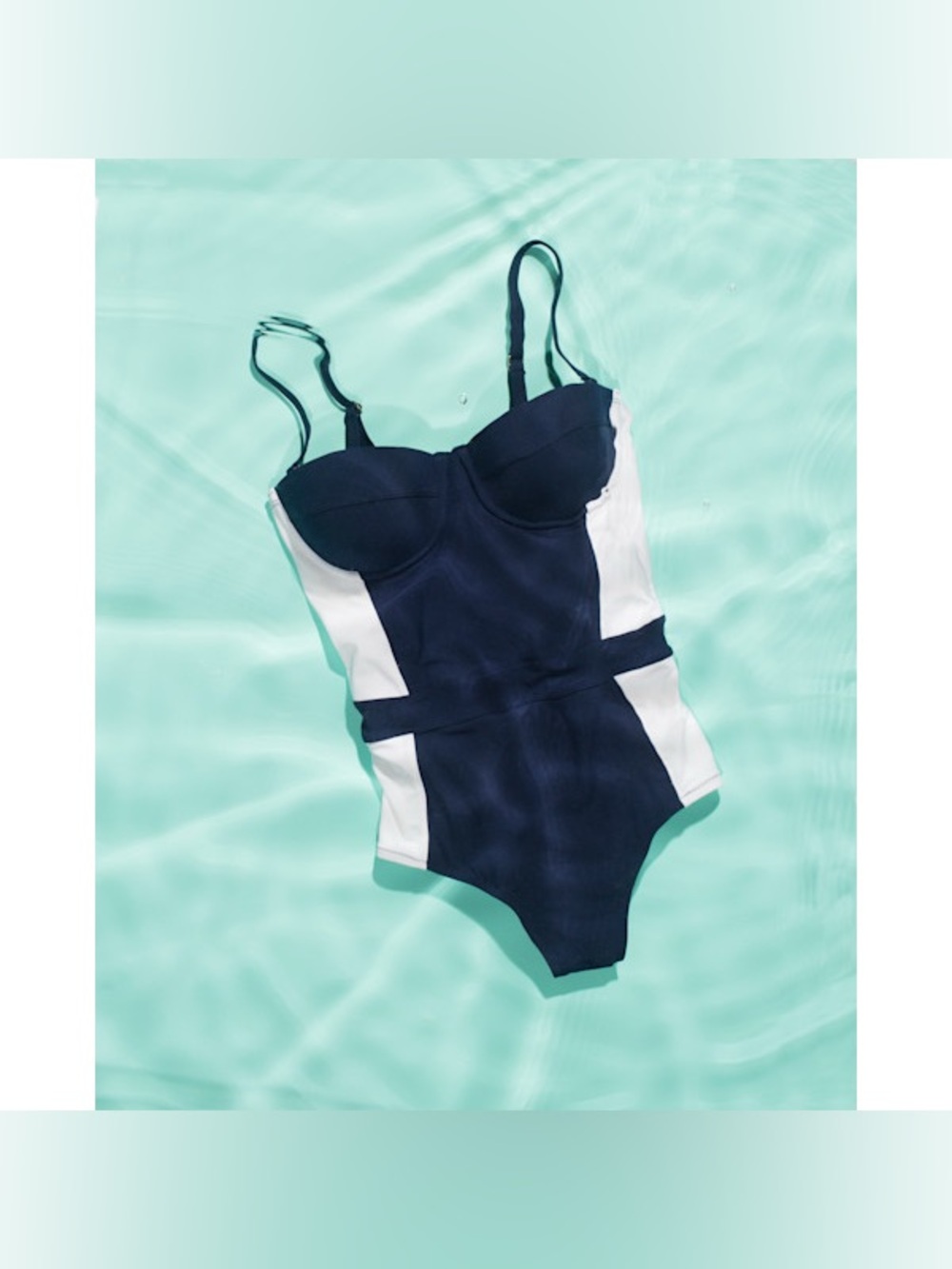 Tory Burch Women Navy Lipsi One Piece Bandeau Swimsuit size XS